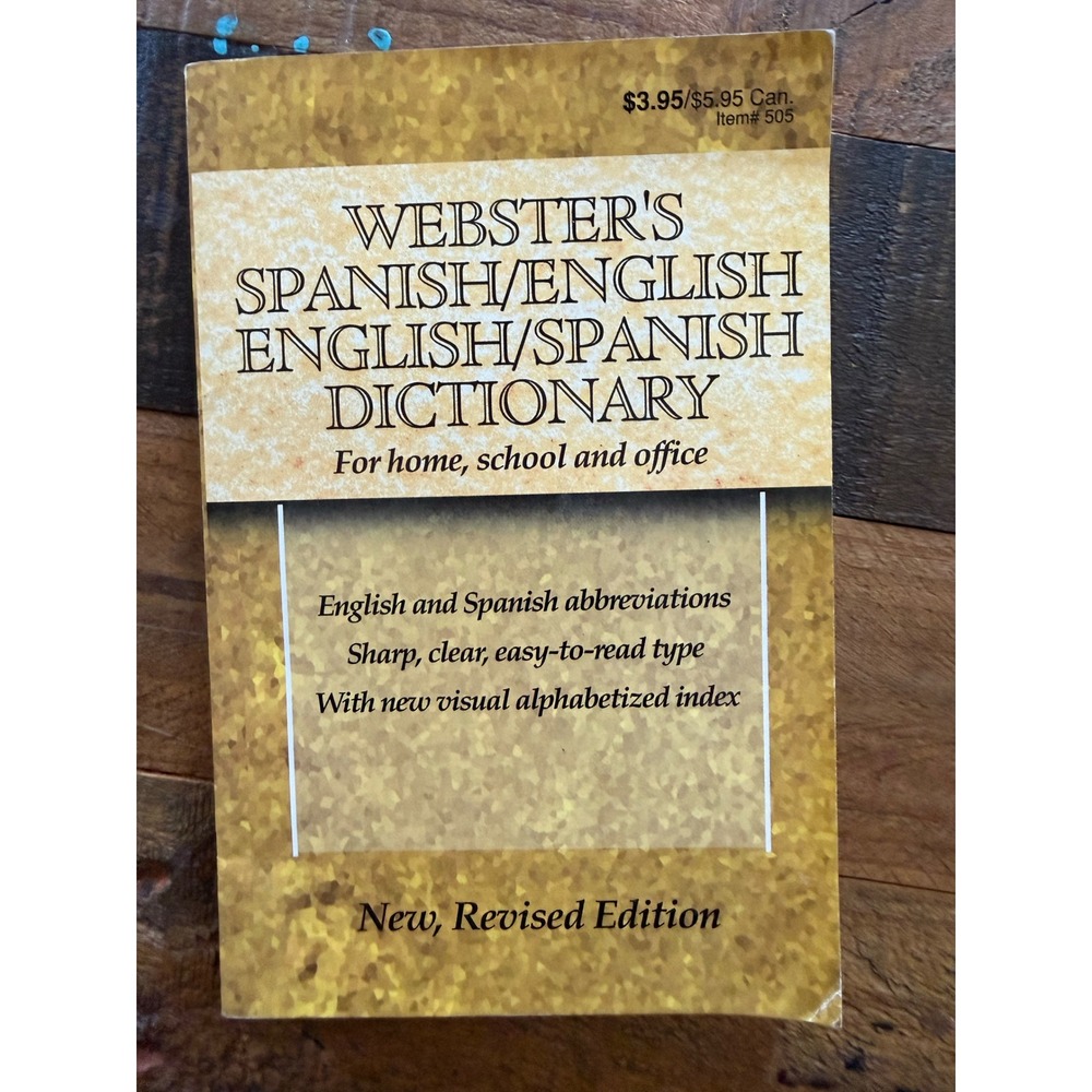 Webster's Spanish English Dictionary Kappa Books Revised Edition Paperback 2002